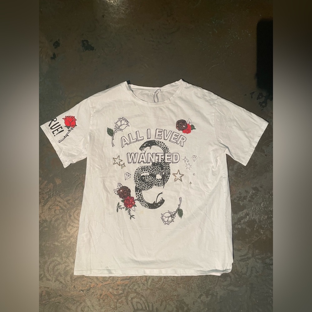 Mango Casual Graphic White T-Shirt ALL I EVER WANTED